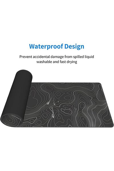 erorex وسادة ماوس ألعاب Topographic Contour كبيرة الحجم مضادة للماء مع وسادات ماوس Topographic