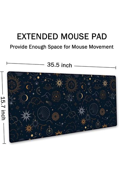 erorex Celestial Stars And Magic Eyes Desk Mat Extra Large Desk Mat Large Gaming Mouse Pad Extended Mouse