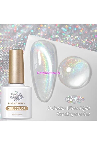 Born Pretty 10ml Rainbow Water Light Kedi Gözü Kalıcı Oje RW02 (59708)