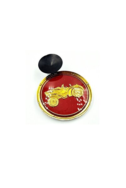 BsElektronik Etiketçilere Özel Vantuzlu Resimlik Araba Resmi Gold ve Kırmızı Renk Cam Süsü