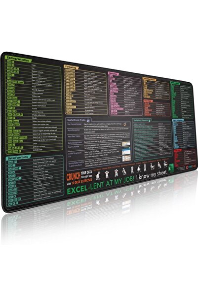 erorex لوحة ماوس إكسل كبيرة الحجم قابلة للتمديد بمفاتيح اختصار، ورقة غش، لوحة ماوس للألعاب، لوحة ماوس للكمبيوتر، جدول بيانات مكتبي