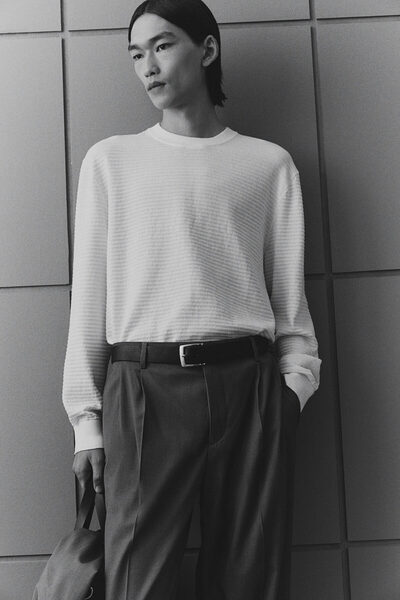 H&M Tekstüre Triko Kazak Regular Fit