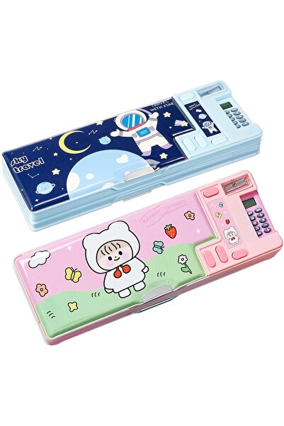 Generic Pop Up Multifunction Pencil Case With Calculator Sharpener Back To Sc...