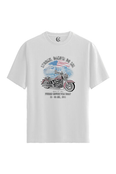Color Luxe Sturgis Moto - 100% Cotton Women's White T-Shirt - Premium Quality