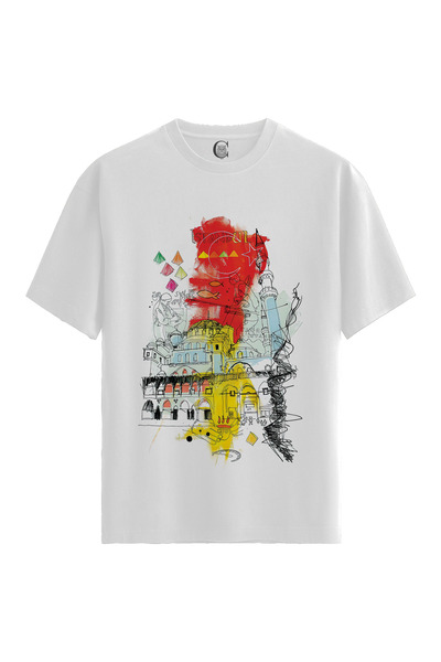 Color Luxe Istanbul Sketch - 100% Cotton Women's White T-Shirt - Premium Quality