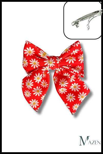 MAZEN Țesătură creponată Toca cu fundă automată cu model