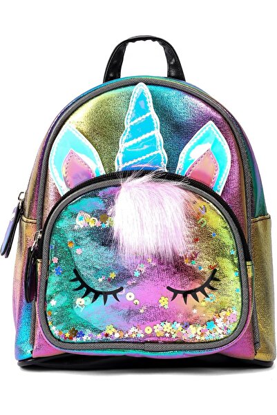 erorex Sequin School Medium Backpack Unicorn Multicolor