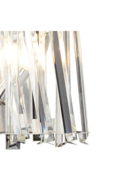 Apliqa Aplica Cristal Hubrom, SAUCER 3963-02W-CH 24x30 cm 2xE14-40W Crom