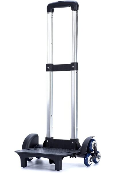 Generic حقيبة مدرسية عالمية بعجلات زرقاء كبيرة