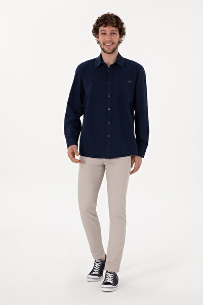 U.S. Polo Assn. Erkek Koyu Mavi Jean Gömlek 50304363-DN0023