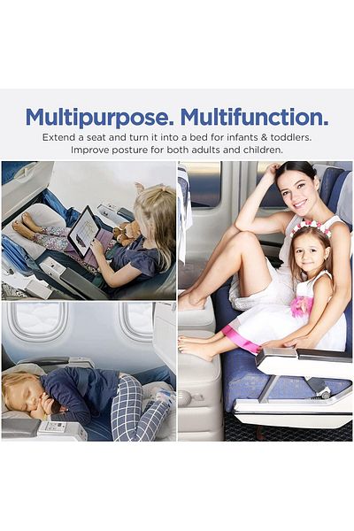 erorex Inflatable Foot Rest For Airplane Car Seat Foot Rest For Kids Airplane Bed For Toddler Blow Up