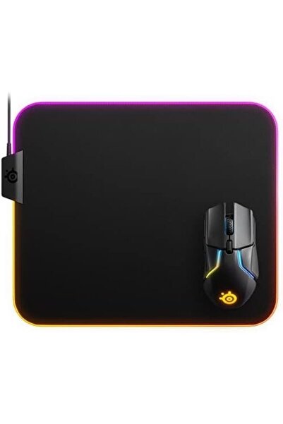 erorex لوحة ماوس ألعاب Qck Prism Cloth مزودة بمنطقتين وإضاءة RGB وإضاءة الأحداث في الوقت الفعلي مُحسّنة