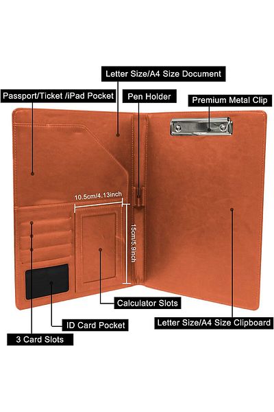 erorex Padfolio Pu Leather Portfolio Folder Leather Business Portfolio Interview Resume Portfolio