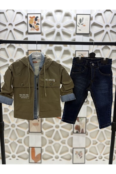 KUMRUNUN DÜNYASI Boy's Feast Set 4Ş Piè - Jacket Shirt T-Shirt Pants Bottom Top