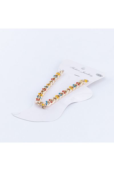 Bimotif Gold Color Thick Chain Bracelet