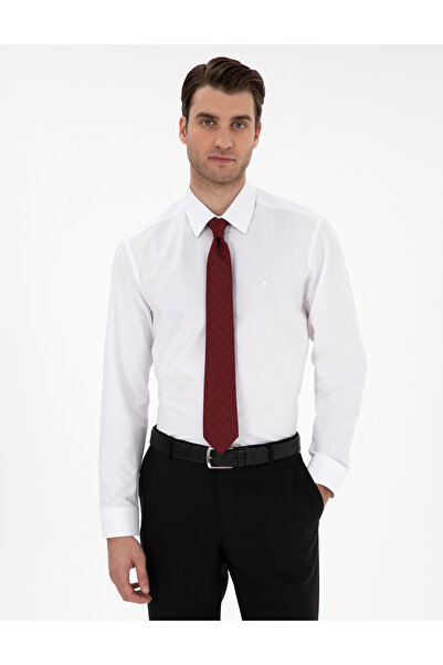 Pierre Cardin Beyaz Regular Fit Uzun Kollu Basic Gömlek 50307198-VR013
