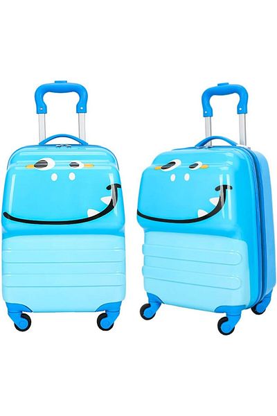 erorex Kids Luggage，Travel Suitcase With Wheels，18 Inch Cartoon Children'S Trolley Case With Locks，Carry