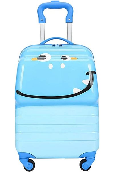 erorex Children'S Luggage Trolley With Swivel Wheels Travel Cart Rolling Suitcase Children'S 18 Inch