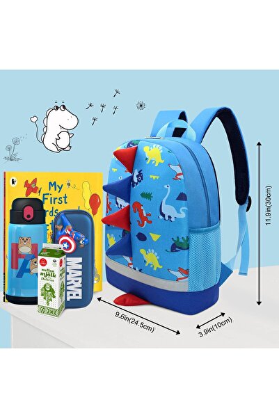 erorex Toddler Backpack For Nursery Kids Children 3D Dinosaur Backpack With Chest Strap Kindergarten