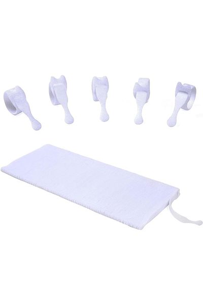 erorex ربطات كابلات قابلة لإعادة الاستخدام، 100 قطعة، مقاس 12×150 مم، أشرطة كابلات تثبيت مع حلقة خطافية، إدارة كابلات متينة