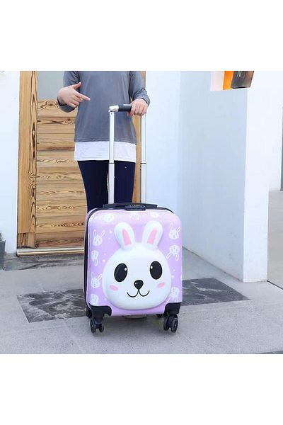 erorex Kids Luggage Travel Suitcase Children'S Carry On Luggage 20 Inch Cartoon Rolling Trolley Case Ride