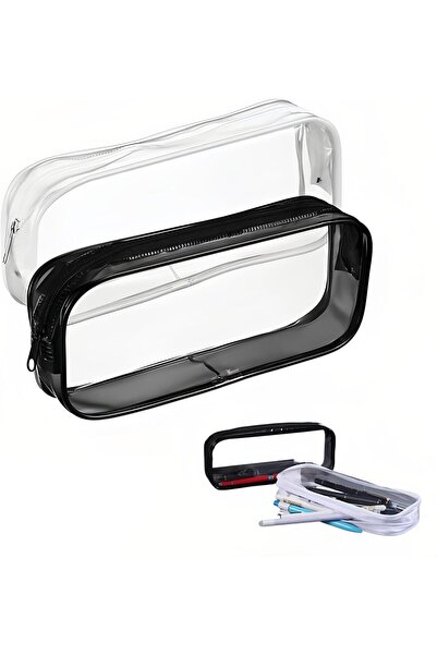 Generic 2 Pcs Pencil Case Clear Pencil Bag Pvc Pencil Holder Bag With Zipper ...