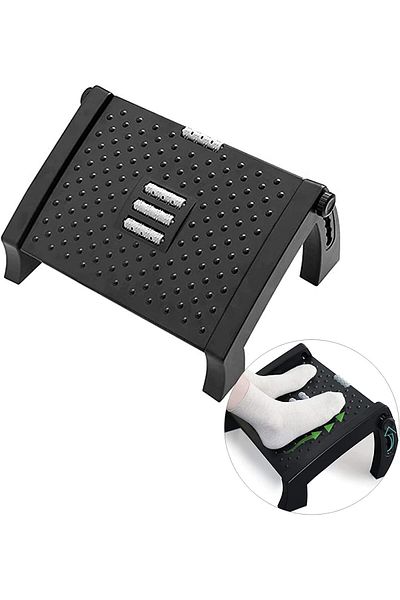 erorex Adjustable Under Desk Footrest 6 Height Adjustable Foot Rest For Under Desk At Work With Massage