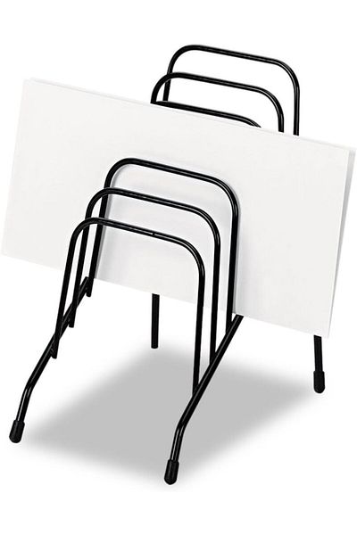 erorex Step File Junior Wire Organizer Rack 6 Sections Black 72613