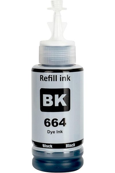 erorex حبر 664 أسود 70 مل، عبوتان، متوافق مع طابعات إبسون Ecotank T6641 وطابعات إبسون L210 L220 L300 L355 L365