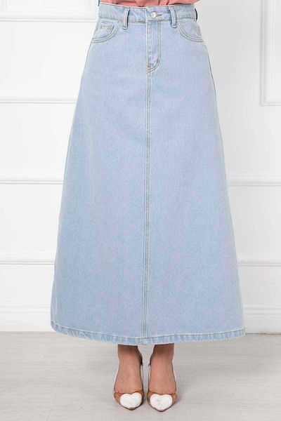 EBRUTESETTÜR Long Hijab Denim Skirt