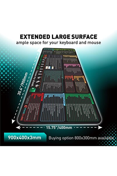 erorex لوحة ماوس إكسل كبيرة الحجم قابلة للتمديد بمفاتيح اختصار، ورقة غش، لوحة ماوس للألعاب، لوحة ماوس للكمبيوتر، جدول بيانات مكتبي
