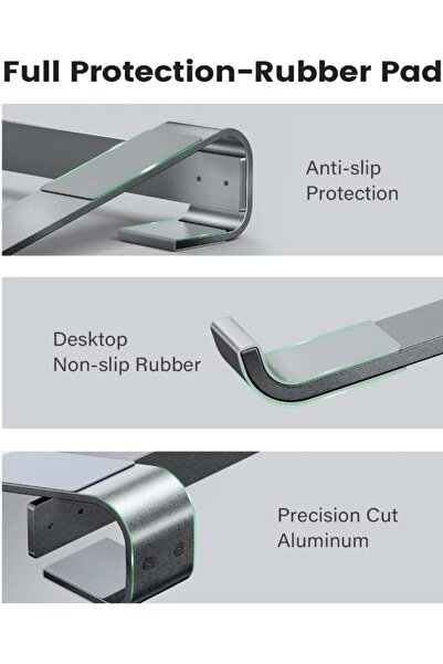 erorex حامل كمبيوتر محمول للمكتب، حامل كمبيوتر مزود بتهوية وتبريد لجهاز ماك بوك برو إير متوافق مع أجهزة ماك بوك برو 10.