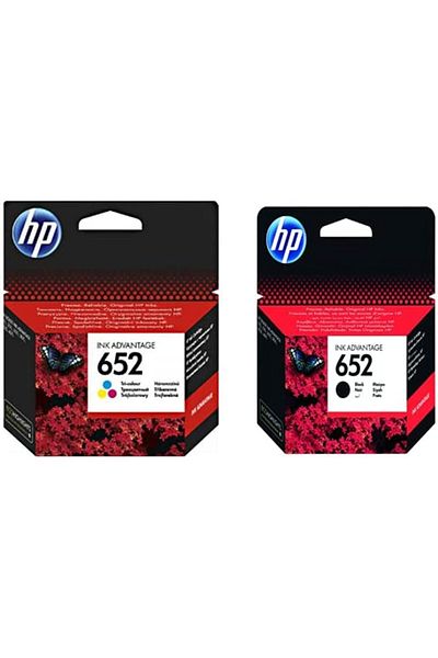 erorex خراطيش حبر أسود F6V24Ae 652 قطعتان وخراطيش حبر ثلاثية الألوان F6V25Ae 652