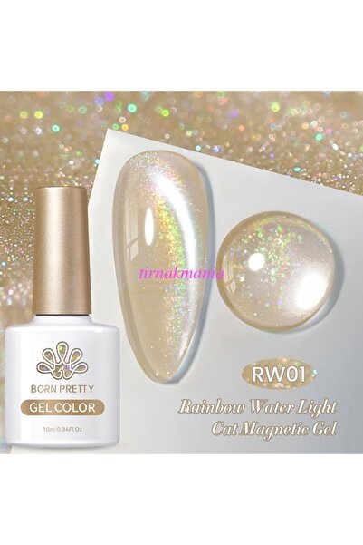 Born Pretty 10ml Rainbow Water Light Kedi Gözü Kalıcı Oje RW01 (59708)