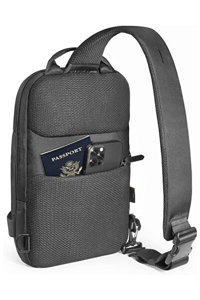 Tomtoc Explorer A54 M Waterproof Cross Back Chest 11 Inch Ipad Air & Pro Black Shoulder Bag