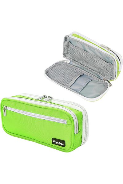 erorex Pencil Case Pen Bag Two Layers Big Capacity Pencil Pouch Pen Organizer Durable Stationery Holder