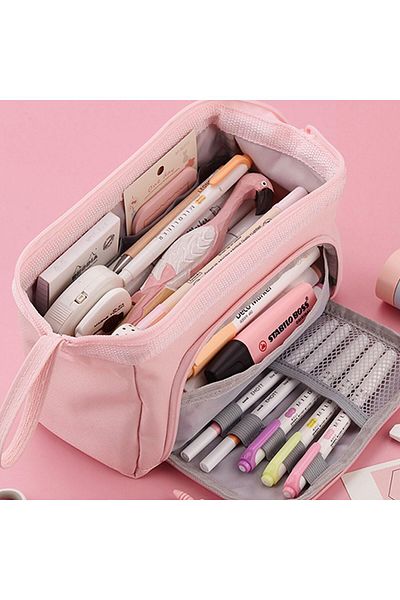 erorex Large Capacity Pen Pencil Case Storage Pouch Stationery Pen Bag Office Supplier Holder Box
