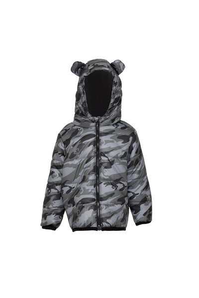 ebebek Hello Baby HelloBaby Basic Metraj Baskılı Kulaklı Kapüşonlu Mont Erkek...