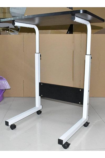 erorex Sofa Side Table With Wheels Height Adjustable Small Home Office Desk For Small Spaces Overbed