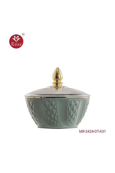 Rose 2424 Date bowl with rose lid (6.5*12) cm