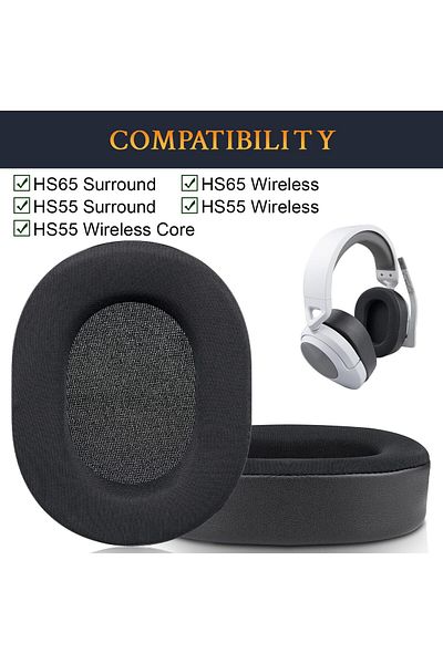 erorex Mesh Fabric Earpads Replacement For Corsair Void Void Pro Void Elite Surround Wired & Wireless Rgb