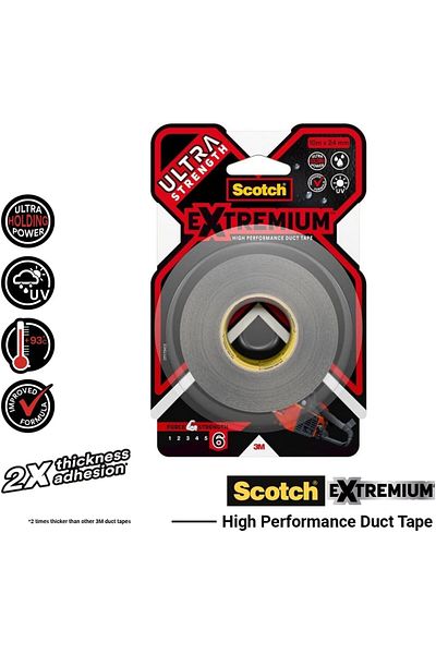 erorex Mount Extremium Tape 24Mm X 10M Black Color Higher Adhesion 2 Times Thicker Maximum Strength Multi