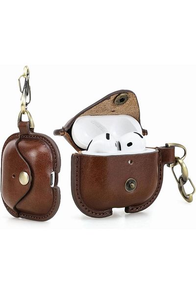 erorex Crazy Horse Leather Case Cover For Huawei Freebuds 5 Wireless Bluetooth Earphone Protector