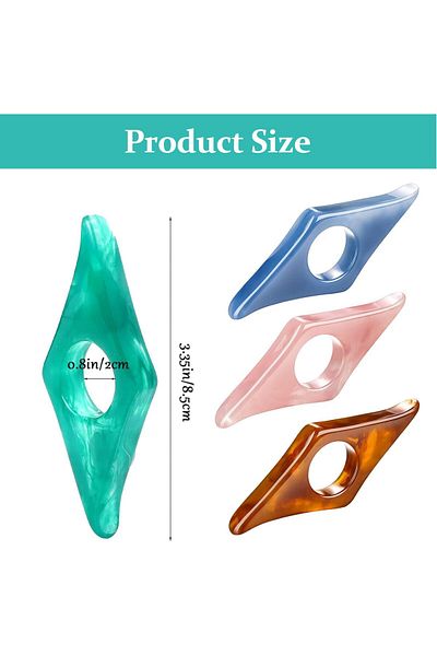 erorex 4 Pcs Book Page Holder For Reading Resin Transparent Thumb Bookmark Book Accessories For Reading