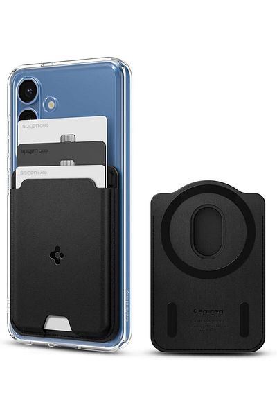 Spigen Valentinus MagFit Wallet Holder for Galaxy S25 series with Magnetic case only 16/15/14 Black