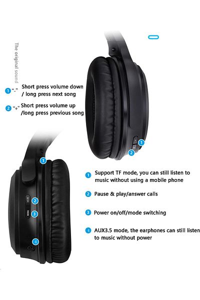 erorex Soundform Mini Kids Wireless Headphones With Built In Microphone On Ear Headsets Girls And Boys For