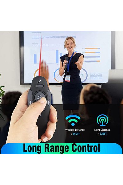 erorex Wireless Presenter Presentation Clicker Rf400 2.4Ghz Remote Control Slide Changer Presentation
