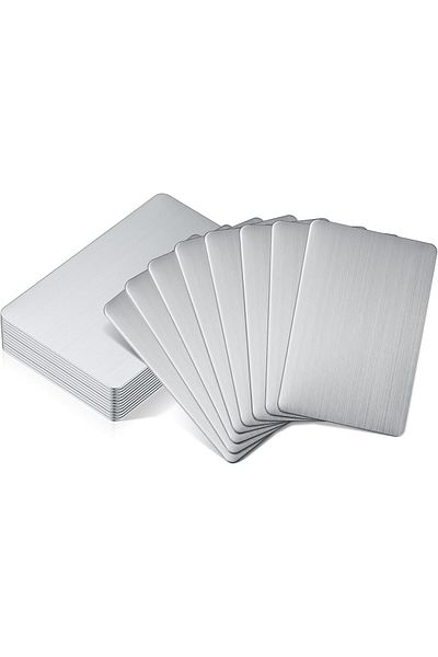 erorex Stainless Steel Metal Business Cards Blank 12 Pcs 304 Stainless Steel Metal Business Cards Blank