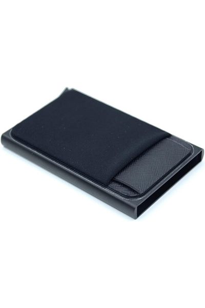 erorex Business Cards Aluminum Wallet With Elasticity Back Pouch Id Credit Card Holder Mini Rfid Wallet