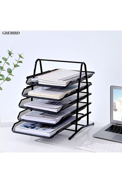 erorex Letter Tray Desk Organizer Stackable Desktop Document Paper Tray Mesh Office Supplies File Holder